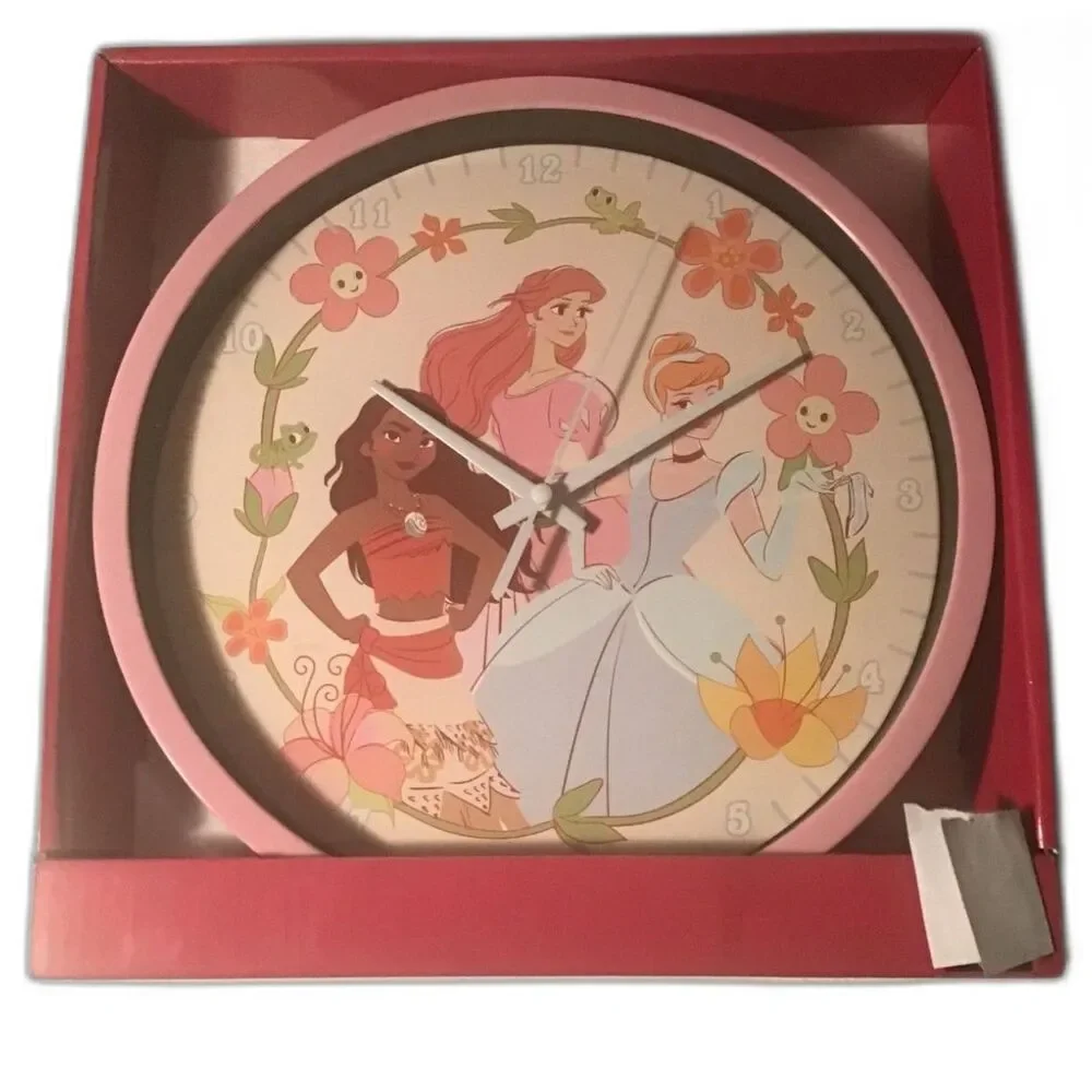New Disney Princess Wall Clock -Moana, Ariel & Cinderella -10